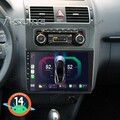 2+64G Android 14 Autoradio Carplay GPS Navi für VW Touran 1T 2011 2012 2013 2014