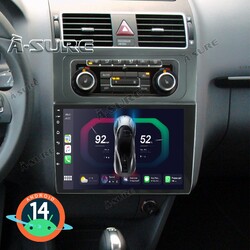 2+64G Android 14 Autoradio Carplay GPS Navi für VW Touran 1T 2011 2012 2013 2014