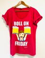 EMOJI rosa Damen-T-Shirt 18 bis 20 UK lustiges Comic-Top