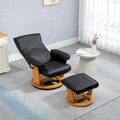 HOMCOM Relaxsessel mit Ottomane Ruhesessel mit Liegefunktion für Büro bis 150 kg