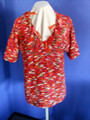 schöner Pullover aus meliertem Bändchengarn, Fransen, Handarbeit, Gr. 42
