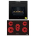 KB-ELEMENTS Autarkes Herdset 73L Einbaubackofen 60cm + 77cm Glaskeramikkochfeld