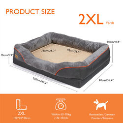 XXXL Hundebett Hundesofa Orthopädisches Haustierbettmatte Schlafplatz Tierbett