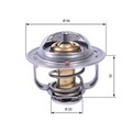 GATES Thermostat mit Dichtungen für OPEL Astra J Mk VI (J) Meriva II (B) Zafira 