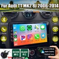 Für Audi TT 8J 2006-2014 Android 14 Autoradio Apple CarPlay 64G WLAN GPS Navi