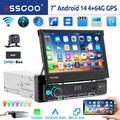7 Zoll DAB+ 4+64G Android 14 Autoradio 1 DIN Carplay GPS NAVI WiFi RDS Bluetooth