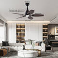 3-Farben-Deckenventilatorleuchte Deckenventilator mit LED-Licht  kann zeitlich