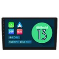 Doppel 2DIN 10,1" QLED Android 13 6+64GB Autoradio Navi Navigation CarPlay DAB+