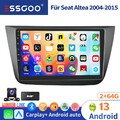 DAB+ Autoradio Für Seat Altea 2004-2015 KAM 9" 2+64G Android 13 Carplay GPS WIFI