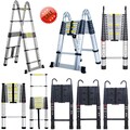 Teleskopleiter 2.6m-6m Alu Mehrzweckleiter Stehleiter 150kg Klappleiter CE EN131