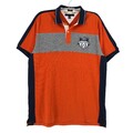 Tommy Hilfiger Maßgefertigt Passform Orange Polohemd T-Shirt Herren Größe XL