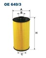 FILTRON OE 649/3 Ölfilter Filtereinsatz für BMW 5 Limousine (E39) X5 (E53)