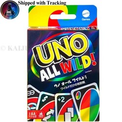 UNO ALL WILD Card Game Fast Action Mattel Japan Ver. 2-10 Spieler Familienfest
