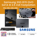 Samsung 870 QVO Ssd Festplatte Sata Interne 1TB 2TB 4TB 8TB 2,5 zoll Solid State