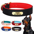 Personalisiert Hundehalsband mit Namen Gravur Lederhalsband Hund Breit Bulldogge