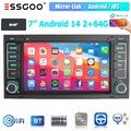 64G DAB+Android 14 Autoradio Carplay Für VW T5 Transporter Multivan Touareg GPS