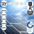 Solarpanel Solarmodul 12v 50 100 130 150 165W Mono Photovoltaik Solarzelle Set