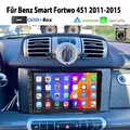 DAB+ Android 13 Autoradio GPS WIFI Für Mercedes benz Smart Fortwo 451 2011-2015