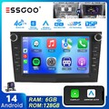 4G LTE 6+128G DAB+ Android 14 Autoradio Für Opel Astra H Corsa C D Carplay +KAM