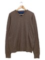 Tommy Hilfiger Pullover Herren XL Braun V-Ausschnitt Wolle