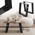 2er Set Tischkufen 80 Grad Tischbeine Bankkufen 40x43cm Schwarz Stahl