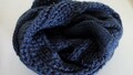 Warmer Loop Schal Schlauchschal Kuschelschal Zopfmuster Blau 35x65 cm Grobstrick