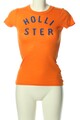 HOLLISTER T-Shirt Damen Gr. DE 34 hellorange-blau Casual-Look