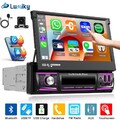 4+64G Kamera 1 DIN 7 Zoll Flip Out Autoradio Android 15.0 Carplay WIFI BT FM GPS