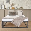 Metallbett Bettgestell Schlafzimmerbett Stahl Lattenrost Anthrazit 120x200 cm