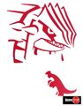 Gameboy Advance SP Groudon Vinyl Aufkleber Mod Sticker für GBA SP Folie NEU✅
