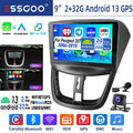 Android 14 9'' Autoradio CarPlay NAVI GPS RDS Für PEUGEOT 207 CC 2006-2015 BT FM