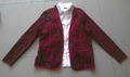 Betty Barclay Blazer Jacke Strickjacke Gr.44 Schwarz Rot Gepunktet Neuwertig