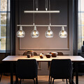 Hängeleuchte Pendellampe Wohnzimmerleuchte rauch Glas 4 flammig verstellbar LED 