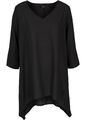 FRAUEN ZIPFEL BLUSEN NEU! BLUSE SCHWARZ A-FORM Gr. 38 40 42 44 46 48 50 52 54 56