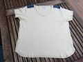 Cecil Kurzarm Shirt Pullover Pulli Rundhals Baumwolle hell beige Jeans L 40/42
