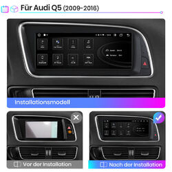 Carplay Für Audi Q5 2009-2016 Android 13 Autoradio WIFI GPS Navi BT DAB+ 4+64G