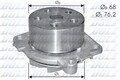 Dolz S213 Wasserpumpe für ALFA ROMEO  passend für FIAT Kühlung