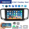 Android 14 Carplay Autoradio für VW Sharan II 7N Seat Alhambra II GPS RDS BT SWC
