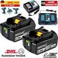 2X Original 18V 6,0Ah Akku Für Makita BL1850 BL1830 BL1860 Led Anzeige/Ladegerät
