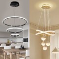 LED Deckenleuchte Deckenlampe Dreifarbig Kristall Kronleuchter Pendelleuchte DE