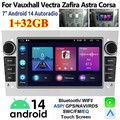 Android 14 Autoradio Apple Carplay GPS Navi Für Opel Astra H Corsa C D Zafira B 