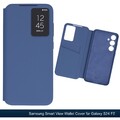 Original Samsung Galaxy S24 FE Smart View Wallet Cover EF-ZS721 Case Hülle Blau