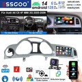 8.8" Autoradio Android14 Carplay KAM+ DVR GPS Für Audi A6 C6 4F MMI 3G 2010-2012