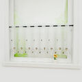 Voile Transparent Scheibengardine Bestickerei Küchengardine Kurzstores Modern