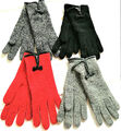 Hochwertiger eleganter Strick-Handschuhe 100%Wolle mit Verzierung aus Echt-Leder
