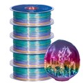 5kg Geeetech 3D Drucker Filament Silk PLA Silk Regenbogen Farbe 1.75mm 1kg/rolle
