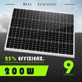 Solarmodul Solarpanel Monokristallin 12V 200 Watt Solar 12 Volt 200W 220W CEE