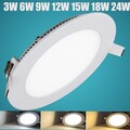 LED Panel Einbaustrahler Deckenleuchte Rund Einbauleuchte Flach Einbau Spot 230V