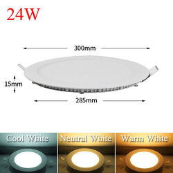 LED Panel flach Einbaustrahler Deckenleuchte Spot mit Trafo 3/6/9/12/15/18W/24W