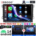 DAB+ Android14 32G Carplay Autoradio GPS Kam Für VW Golf Plus Tiguan Jetta Caddy